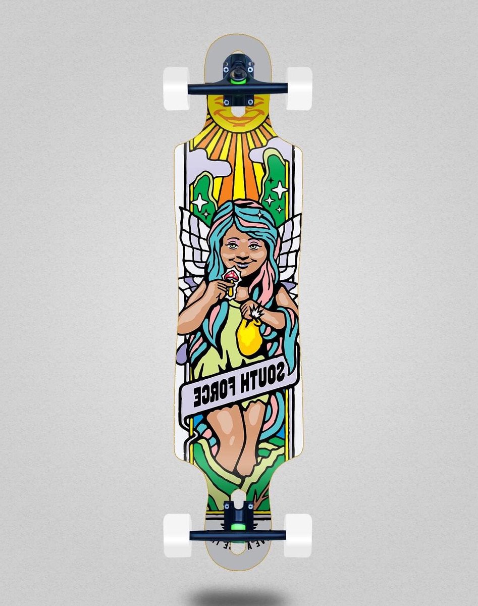 Longboard Skateboard Compleet board Cruisen op straat Drop Through deck 40 x 9 inch