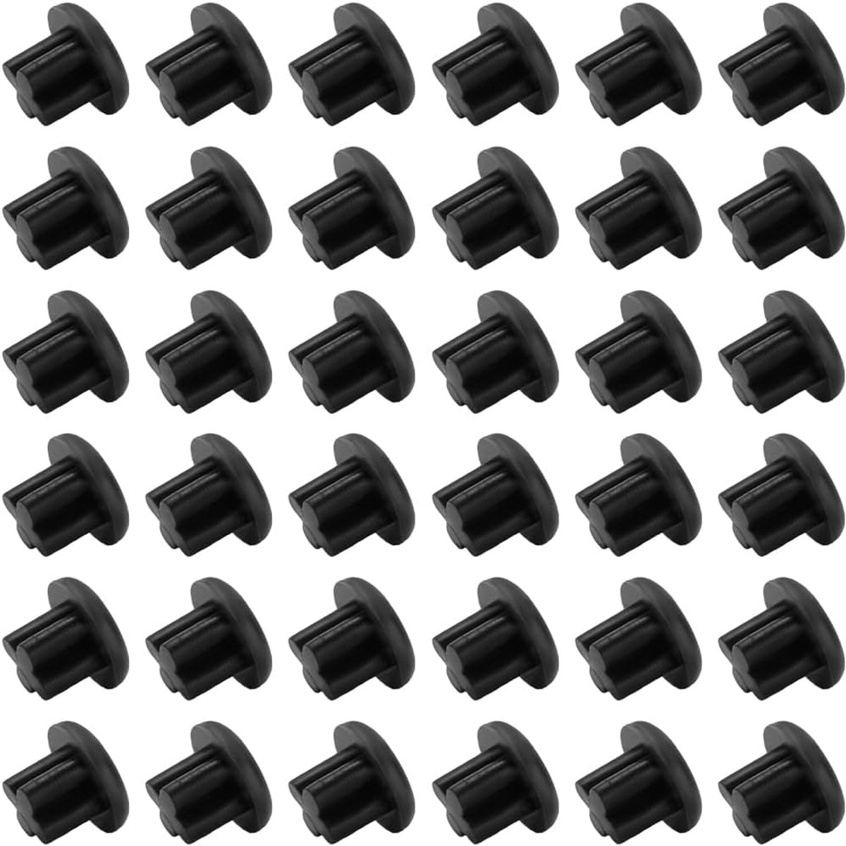 SnelShoppen - 50mm Silicone Stofkap voor Hoofdtelefoon Jack Universele Bescherming voor Hoofdtelefoons Mobiele Telefoon Desktop Computer Zwart