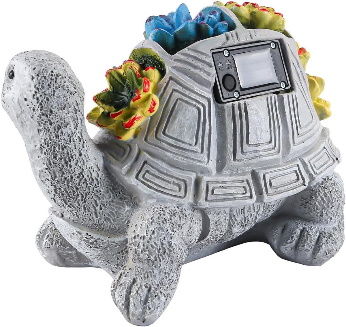 SnelShoppen - Zonne-energie Schildpad Tuindecoratie met Lichtaccenten, Buiten Tuin Decoratie, Verjaardagscadeaus voor Vrouwen, Moeder Schildpad Beeld,
