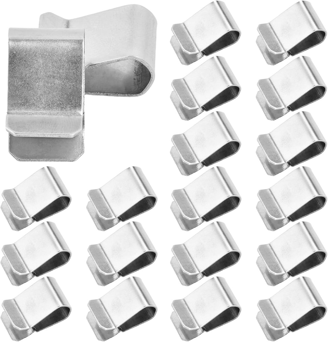 SnelShoppen - Mini Stevige Uitlaat Klemmen, 25 Stuks RVS U Klemmen, Duurzame Stalen Klemmen 21.4mm x 12mm, Voor Diverse Toepassingen