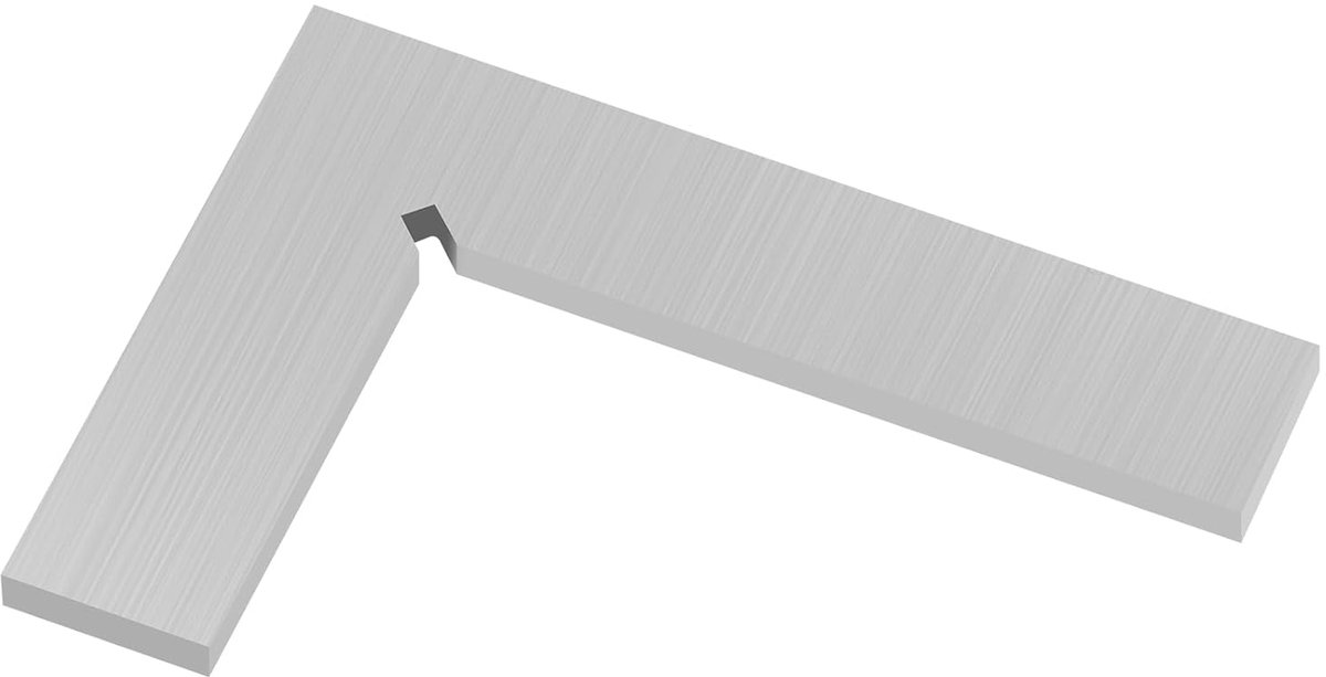100 x 70mm Engineers Square with Blade Edge Precision 90 Degree Set Square for Metalworking and Workshop Use Stainless - ShopVlot