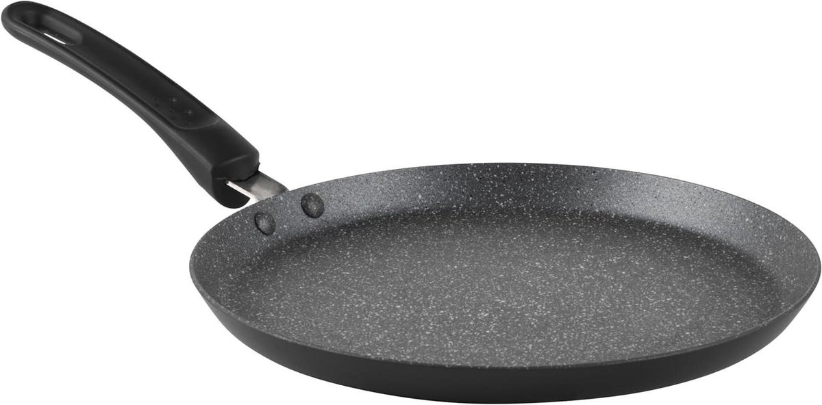 Pannenkoekenpan - Crêpe pan - Lekkere pannenkoeken - Marmerlook coating - 25 cm - Metallic Marble