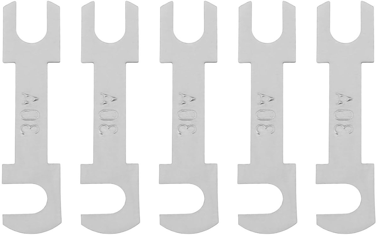 ECSiNG 5pcs 30A Motorcycle Head Fuse Blade Fuse 98200-53000 Compatible with Honda CB 650 750 900 34x8mm - ShopVlot