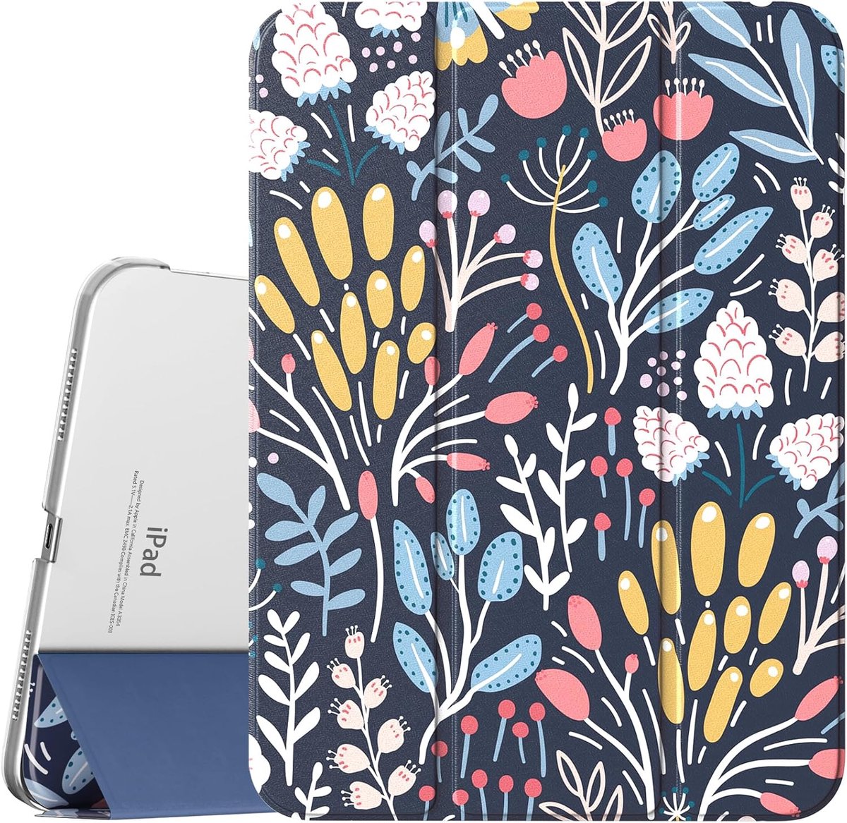 SnelShoppen - TiMOVO hoes voor iPad A16 11" 11e gen & 10e gen 10,9" | Slanke standaardhoes met harde doorschijnende achterkant, Touch ID ondersteuning