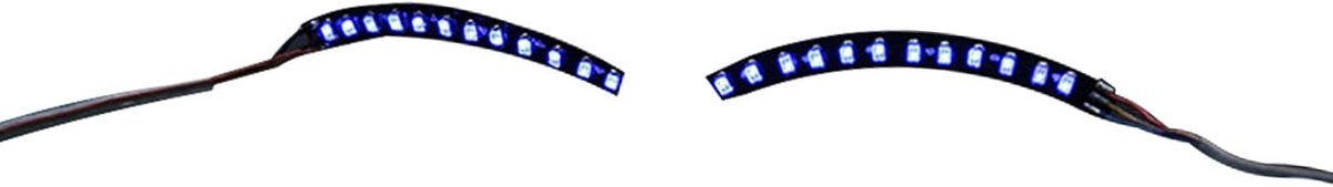 SnelShoppen - LED Valse Wimpers Lichtgevende Make-up Strip Wimpers 3 Cm Blauw voor Feesten, Bars, Nachtclubs en Halloween van Kunstmatig Vezelmateriaa