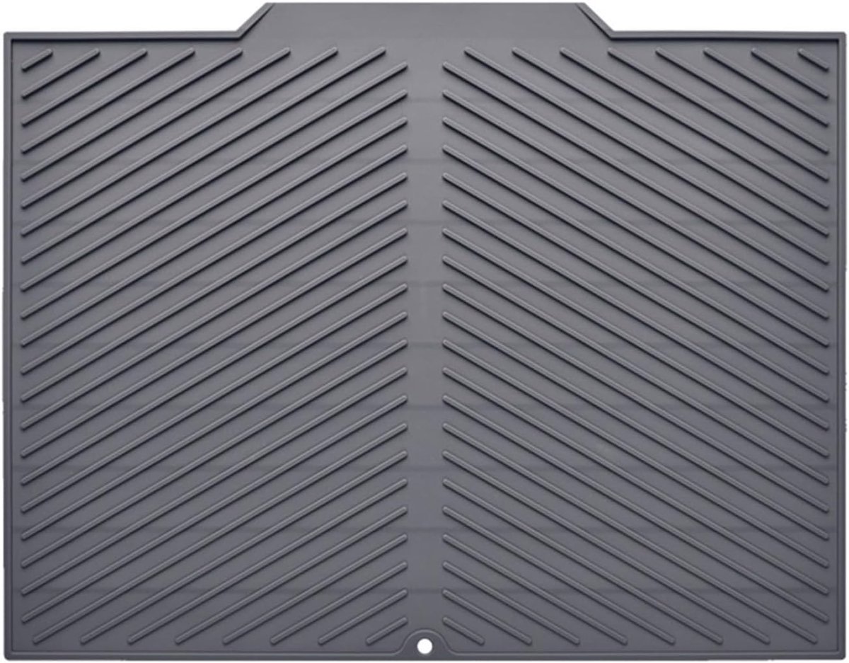 SnelShoppen - Silicone Afvoer Mat, Afwasmat, Afwasdrainer, Hittebestendige Drainer, Afvoer Mat voor Keuken Spoelbak, 37 x 27 cm, Beste Afvoer Effect,