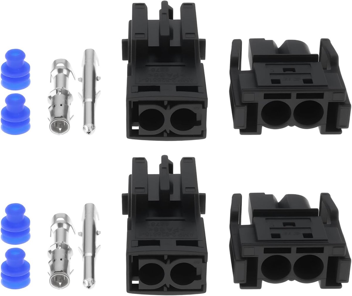 SnelShoppen - 2-Pins Auto Kabel Connector Plug Kit 1-828815-1 1378108 Geschikt voor BMW en Mercedes Benz, 0.5mm²-1mm², Hoogwaardige Auto Elektrische V