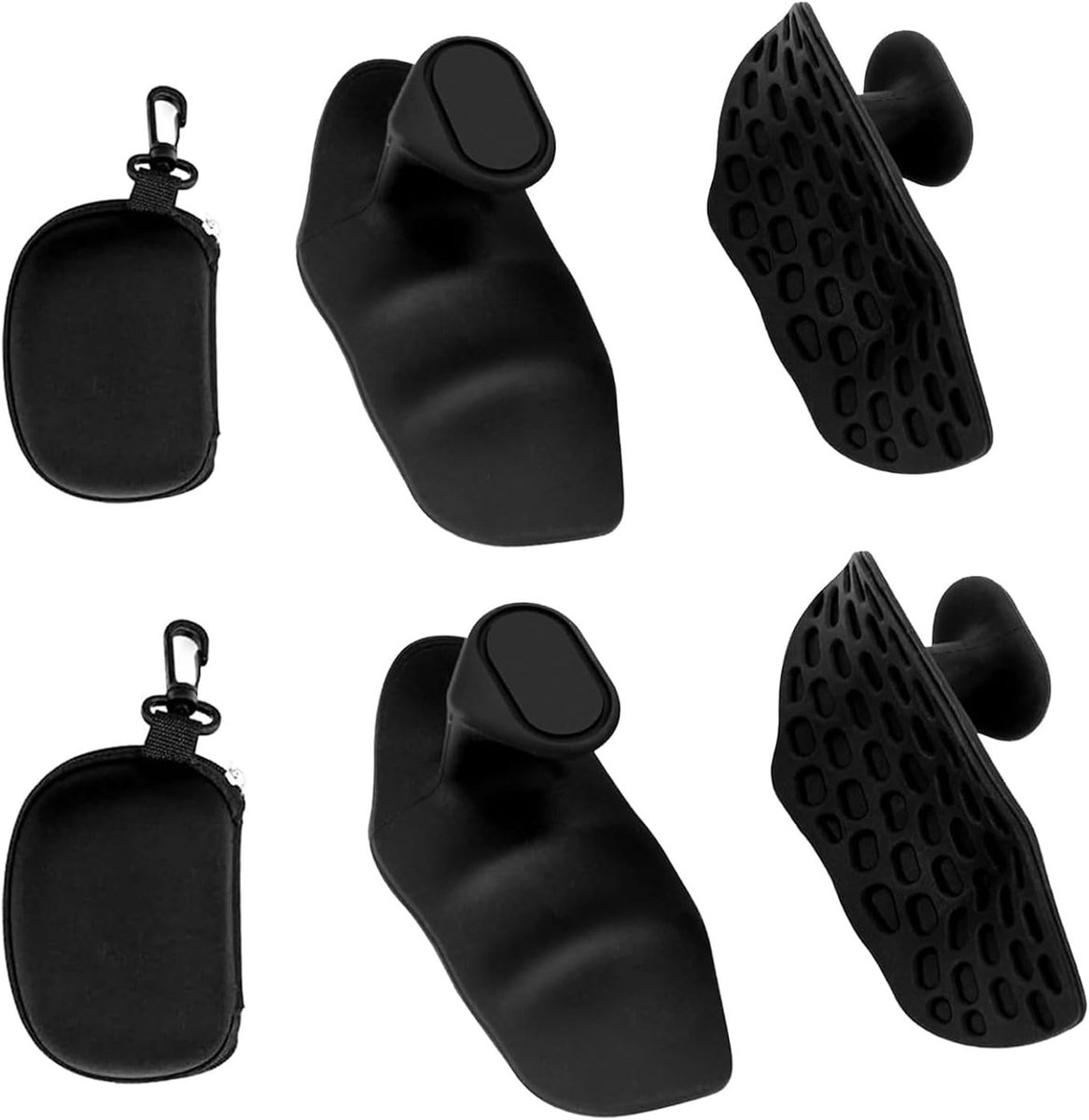 SnelShoppen - Set van 4 Gewichtheffen Handgrepen voor Mannen en Vrouwen met Opbergzak, Ergonomisch voor Bodybuilding, Deadlifting, Training en Dumbbel
