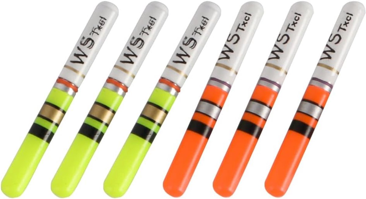SnelShoppen - 6 Stuks Nachtvisserij Luminous Float Tail Vissignaalbel voor Zeevisserij Hengel Accessoires Vissersliefhebbers