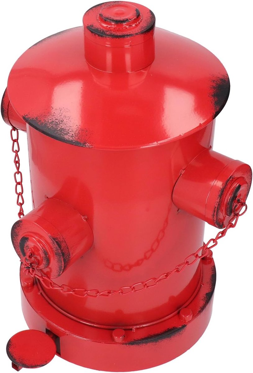 SnelShoppen - Retro Vuilnisbak, Hondenpoep Vuilnisbak Buiten, Voetpedaal, IJzeren Brandslang Dustbin, Binnen Buiten Afvalbak voor Tuin, Keuken, 12,6x1