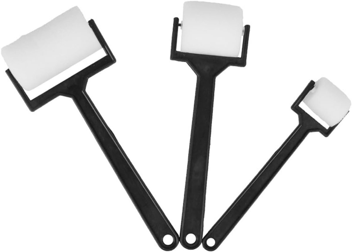 SnelShoppen - 3PCS Sponsverfroller Set - Schildergereedschap voor Creatief Schilderen, DIY Kunstprojecten, Verfrollers voor Kinderen en Volwassenen, I
