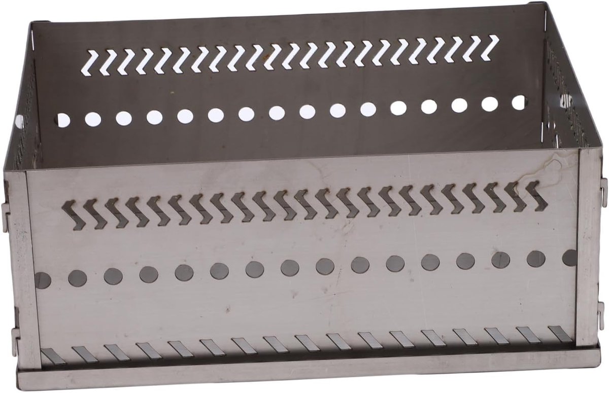 SnelShoppen - RVS Sauna Steenmand 50kg Zware Saunasteenhouder voor Houtkachel, Draagbare Multifunctionele Steenhouder voor Camping, Buiten, Thuis Saun
