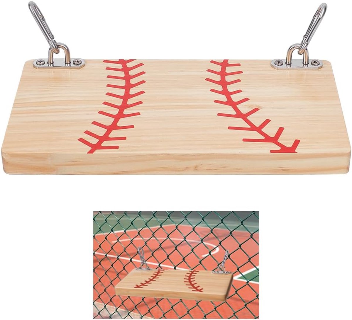 SnelShoppen - Draagbare Hangende Voetsteun 26,5 x 14 x 4,1 cm - Houten Voetsteun Plank voor Stabiele Ondersteuning tijdens Softbalwedstrijden, Rechtho
