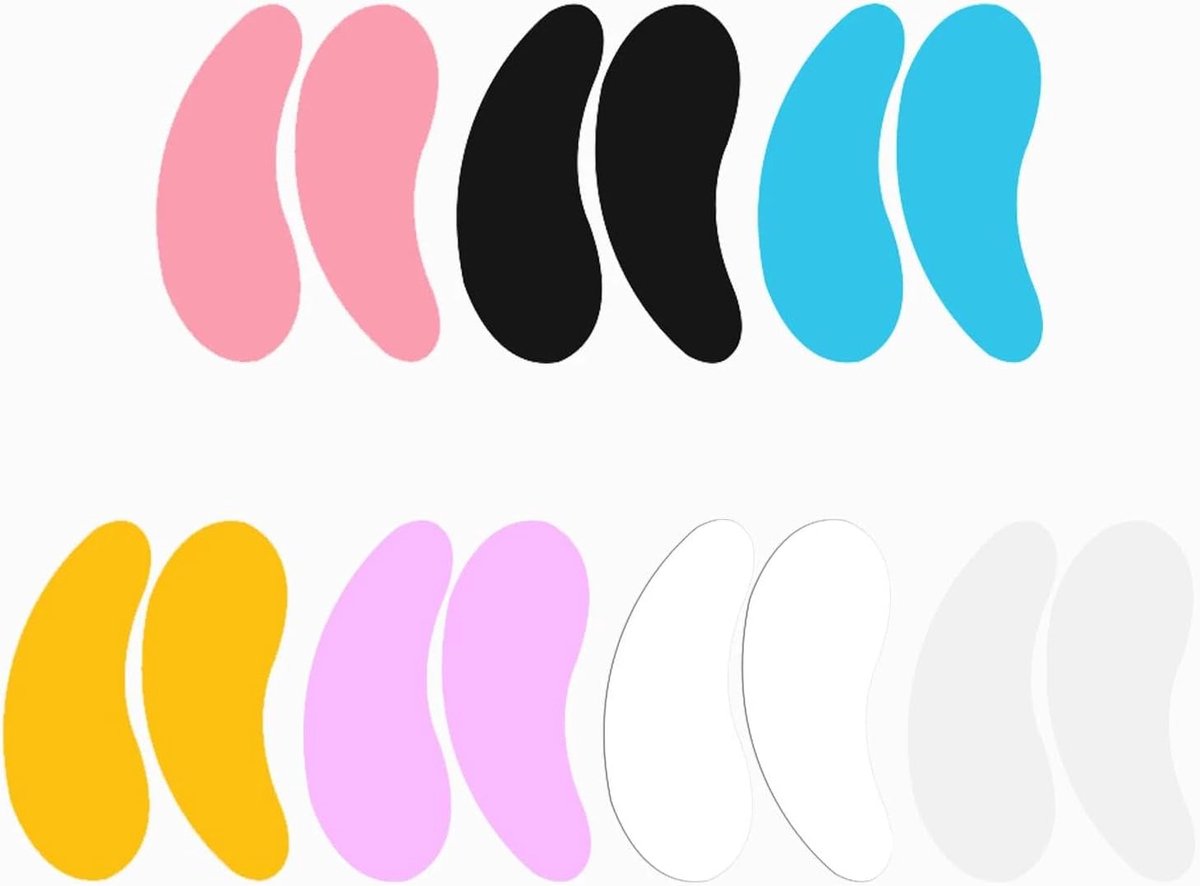 SnelShoppen - 7 Paar Herbruikbare Siliconen Oogmaskers, Onder Oogmaskers, Oog Rimpel Patches, Siliconen Patches voor Vermoeide Ogen, 7 Kleuren
