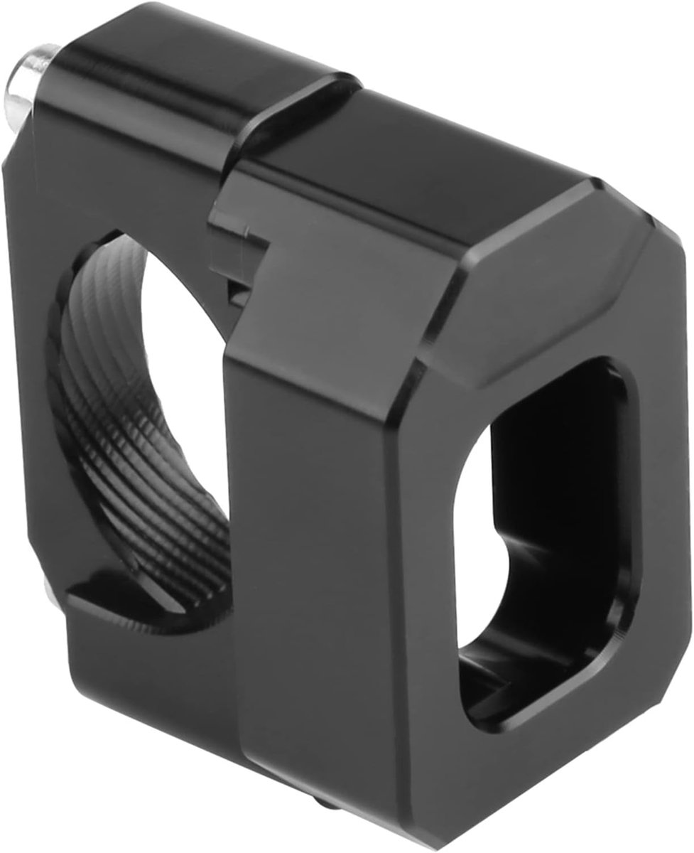 SnelShoppen - Universele Motorfiets Snelheidsindicator Houder Beugel - Verstelbare Aluminium - Zwart - Geschikt voor 22mm tot 28.6mm Stuur