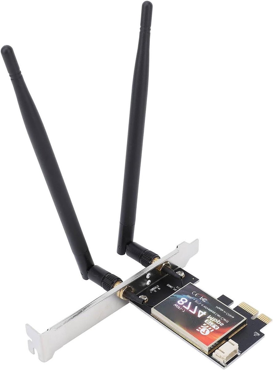 Draadloze Netwerkkaart - WiFi 7 Kaart - Snelle Internetverbinding - BE200 Chipset - 8774Mbps - Groen