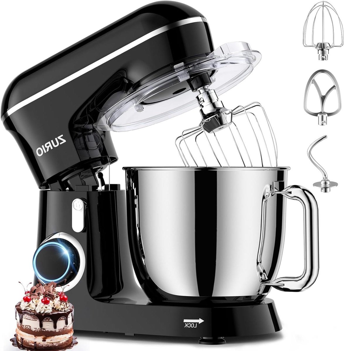 Keukenmachine - Kneedmachine Robot - Bakken Thuis - Stille Fermentatie - 55 Liter - Zwart
