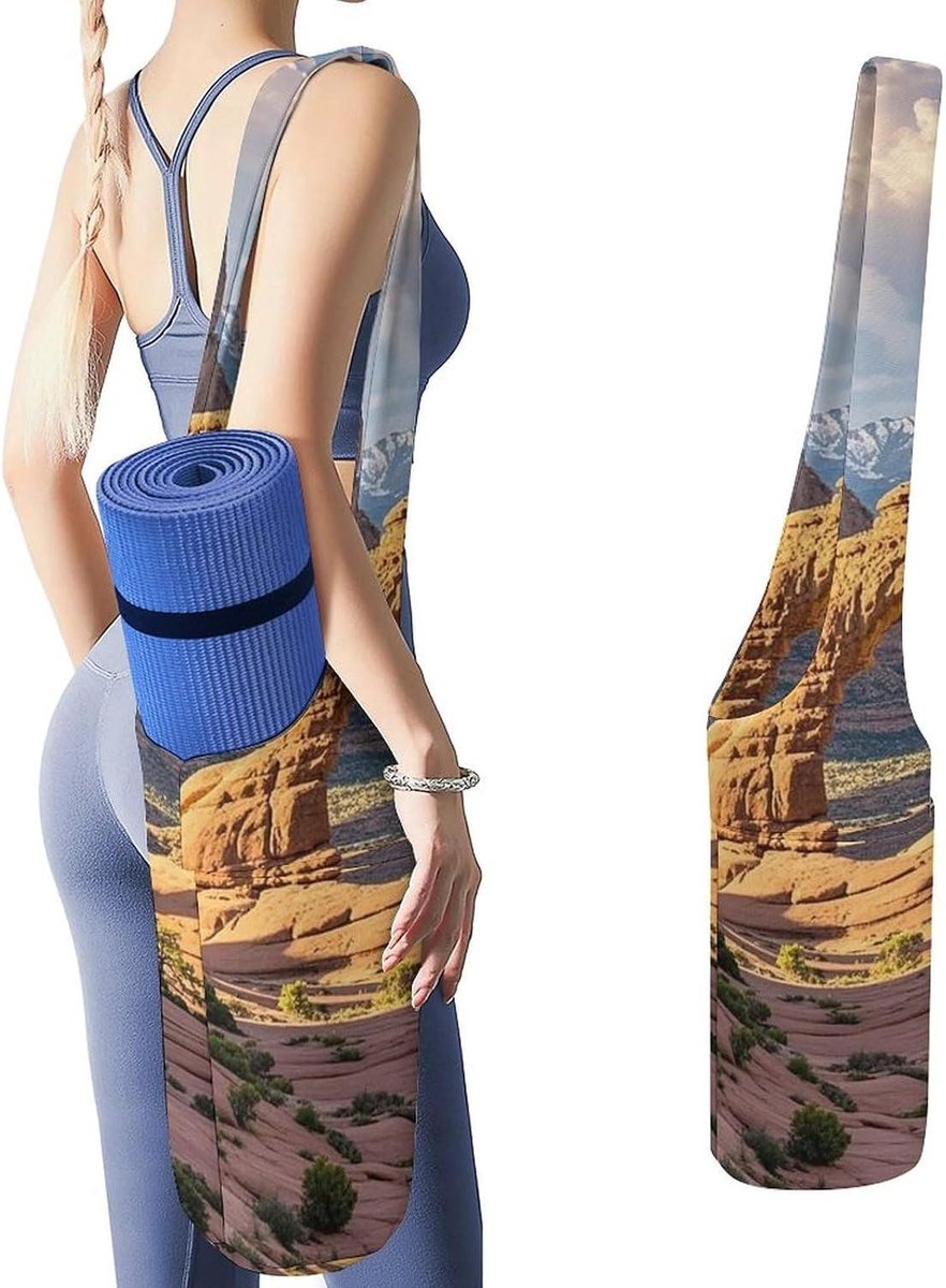 Yoga Mat Tas - Yogatas Carrier - Sporten en Reizen - Multifunctionele Zakken - 50x40x18cm - Wit