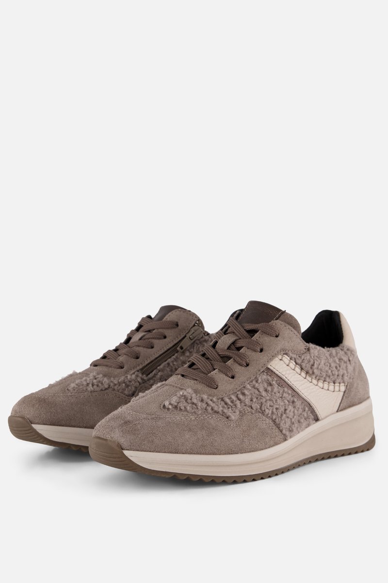 Feyn Sneakers taupe Suede - Maat 38