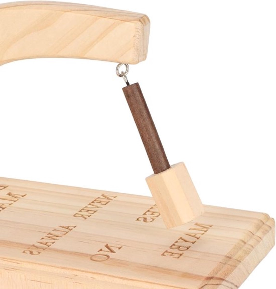 Creatieve houten magnetische beslissingsmaker, swinggarnituur voor indecisieve personen en het vinden van antwoorden op vragen