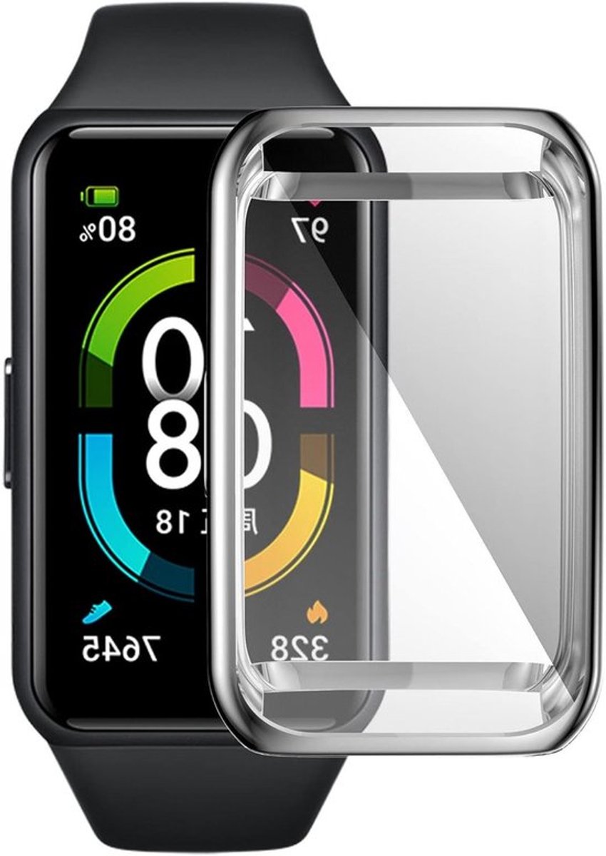 Volledige TPU-schermbeschermer voor 1,47 inch smartwatch, Universele bescherming voor Honor Band 6, Huawei Band 6 en 7, Transparante schermbeschermer