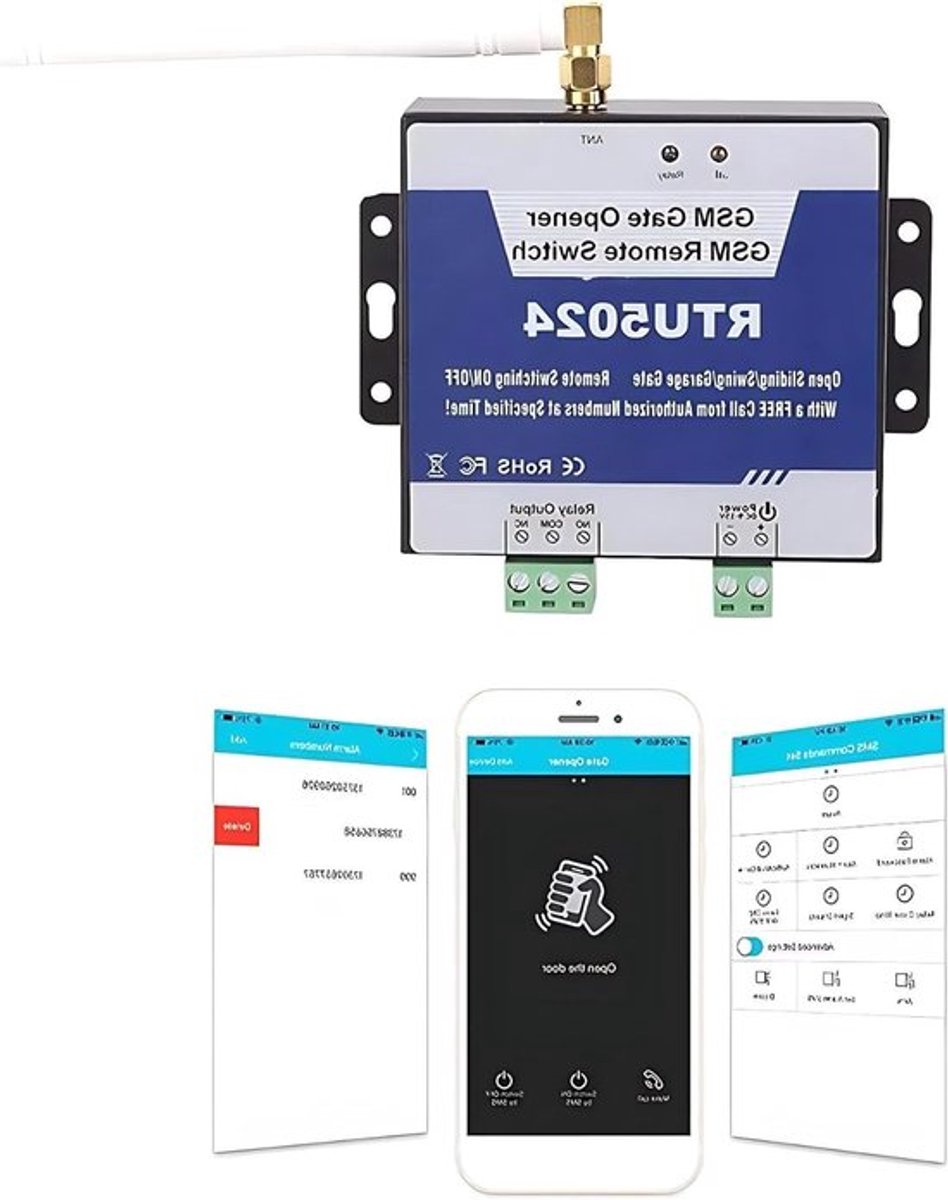 Draadloze automatische poortopener kit met GSM relais, afstandsbediening en upgrade voor deuren en rolluiken, DC 9-24V