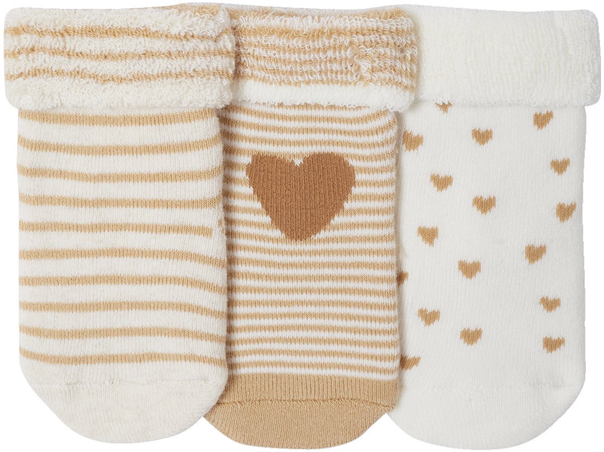 Vertbaudet Set van 3 paar sokken « hartjes » babymeisje