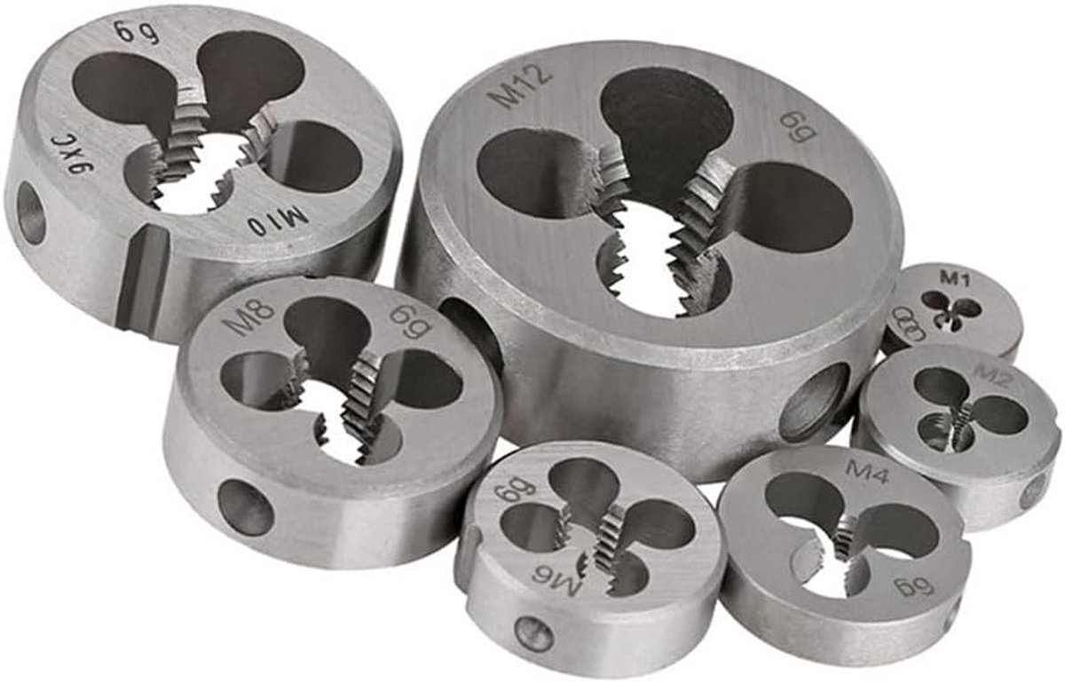 SnelShoppen - M12x1.75mm Linkshandige Draadstempelset van Legeringsstaal voor Externe Draadbewerking - Handgereedschap voor DIY-projecten, Garage en W