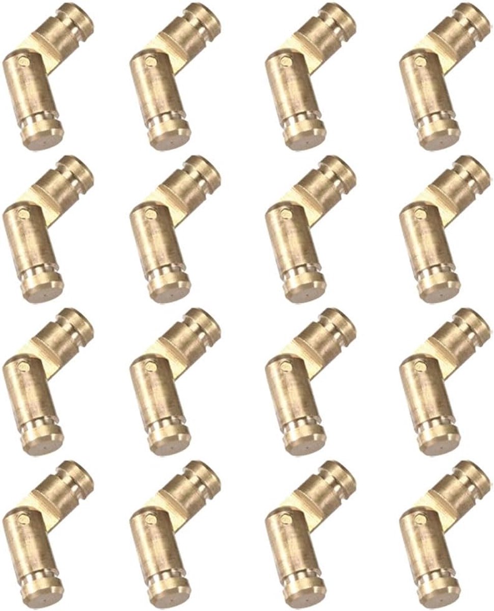 SnelShoppen - 20x Barrel Scharnieren - Messing Verborgen Scharnieren - Sieraden Doos Scharnieren - Houten Doos Scharnieren voor DIY Klussen - 4 x 15mm