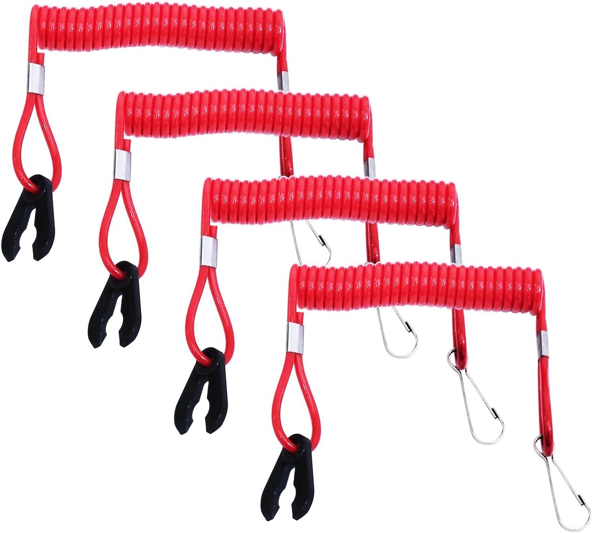 Motorfiets veiligheidslijn - 4 x off-board lanyard - hoogwaardig ABS nylon - voorkomt ontkoppeling - ShopVlot