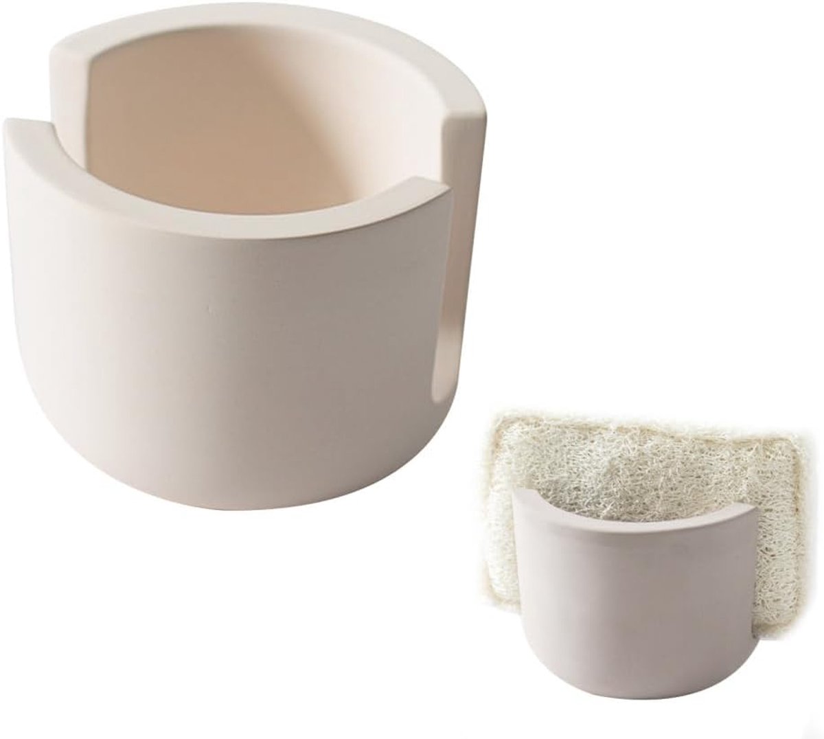 SnelShoppen - MiOYOOW Droge Schotel Spons Organizer - Diatomeeënaarde Sponshouder - Snelle Waterabsorptie - Efficiënte Opslag voor Keuken - Aantrekkel