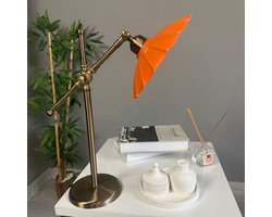 Bamyum Risso retro tafellamp met kabel, nachtlamp, woonkamer, vintage tafellamp oranje