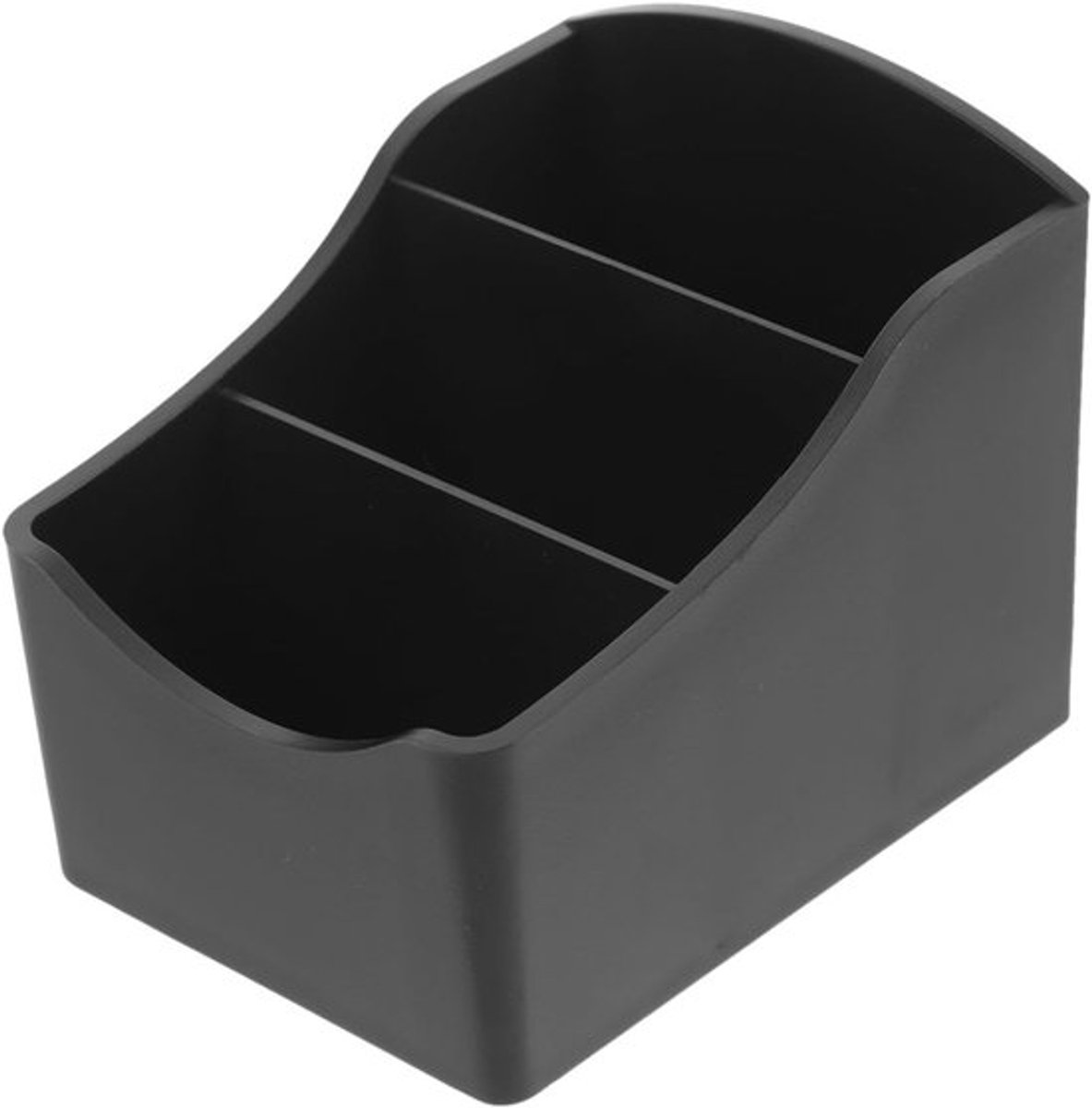 Multifunctionele Theezakjes Organizer met Vakken van Duurzaam ABS, Stijlvolle Opbergdoos voor Thee, Suiker en Koffie, Perfect voor Keuken en Theebars, Zwart