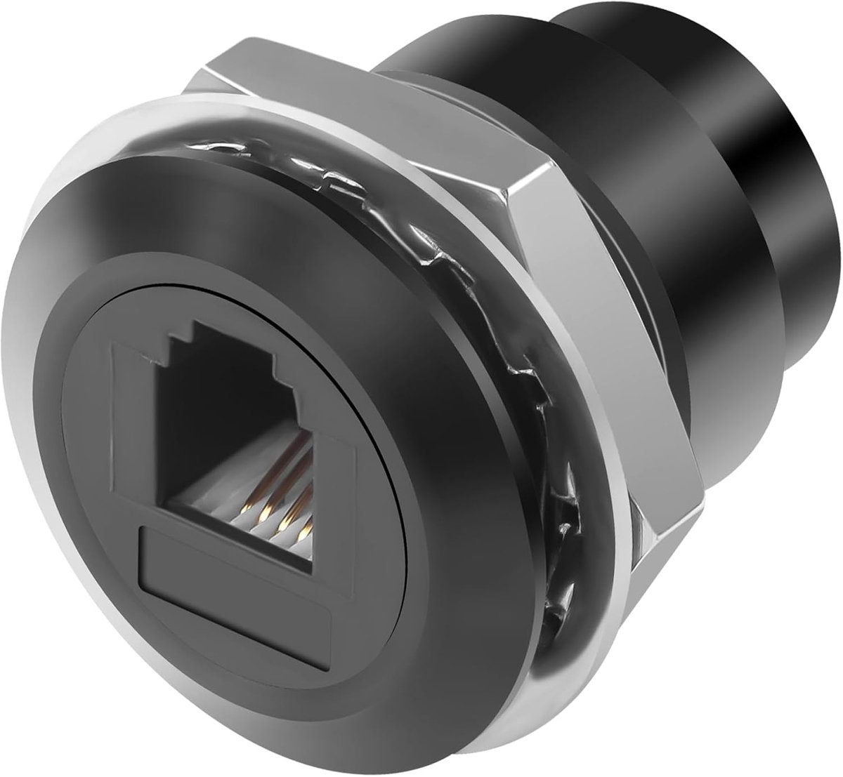 SnelShoppen - RJ9 Telefoonlijn Adapter 4P4C Vrouwelijk naar Vrouwelijk - Vast Gemonteerd, 7.5mm Dikte, Ideaal voor Uitbreiding Telefooncommunicatie
