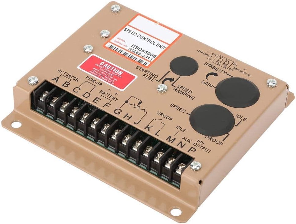 SnelShoppen - Engine Toerental Regelaar ESD5500E Elektronische Motor Besturing Generator Controlepaneel 1KHz tot 7.5KHz, Sluitloopontwerp, Instelbare