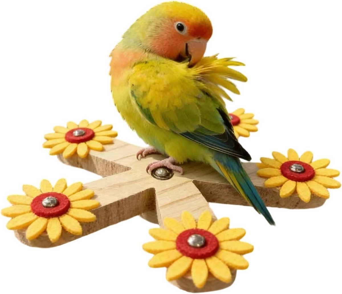 Papegaaienspeelgoed Draairad - Vogel Speelgoed - Vogel Verrijking - Dynamisch Activiteitenspeelgoed - 14CM - Multicolor
