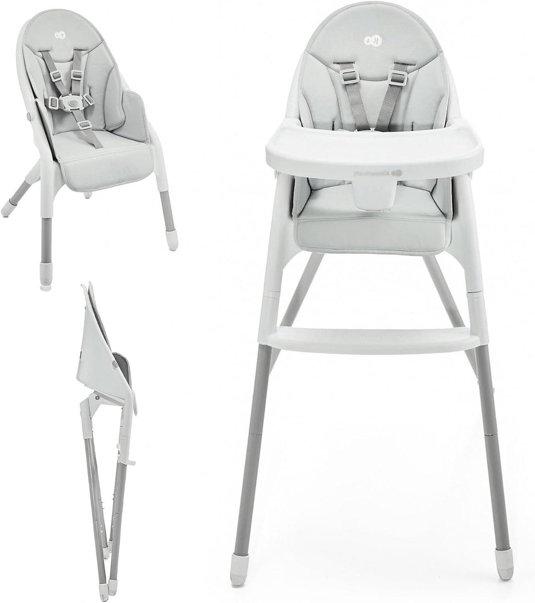 Kinderstoel - Eetstoel baby - Baby voeden - Groeit mee met kind - 58 x 70 x 96 cm - Lichtgrijs
