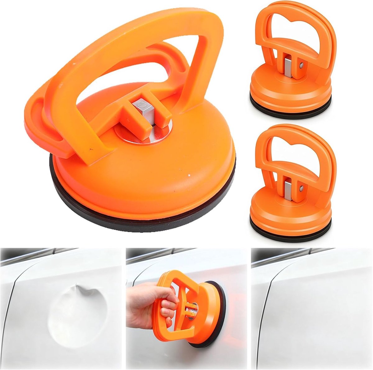 SnelShoppen - Suction Cup Dents Trekkers, Auto Deuk Herstelset van 3 Stuks, Krachtige Zuignap voor Snelle Deukreparatie zonder Schade aan Lak