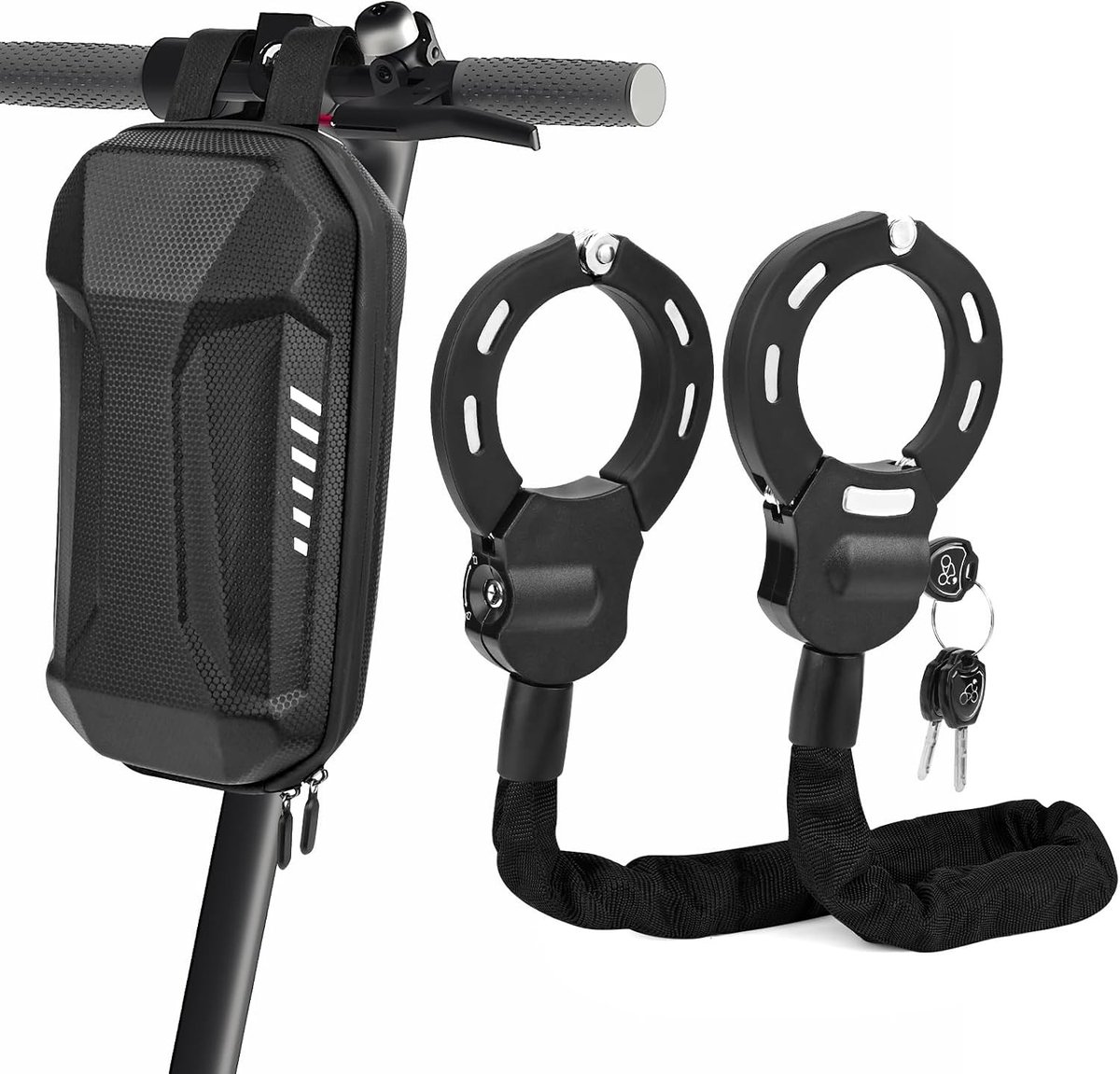 E-scooterslot met Waterdichte Tas - Zwart - 72 cm - Robuust en Veilig - Voor Elektrische Scooters en Fietsen