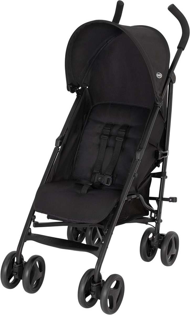 Lichtgewicht Kinderwagen - Reisbuggy Compact - Onderweg Reizen - Compact Opvouwbaar - 66 kg - Zwart