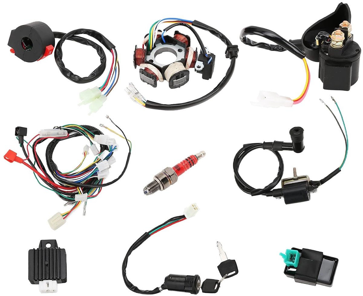 SnelShoppen - Quad Wiring Harness, CDI Bedrading Systeem Accessoires Vervangingen voor ATV Quad Dirt Bike Go Kart Onderdelen