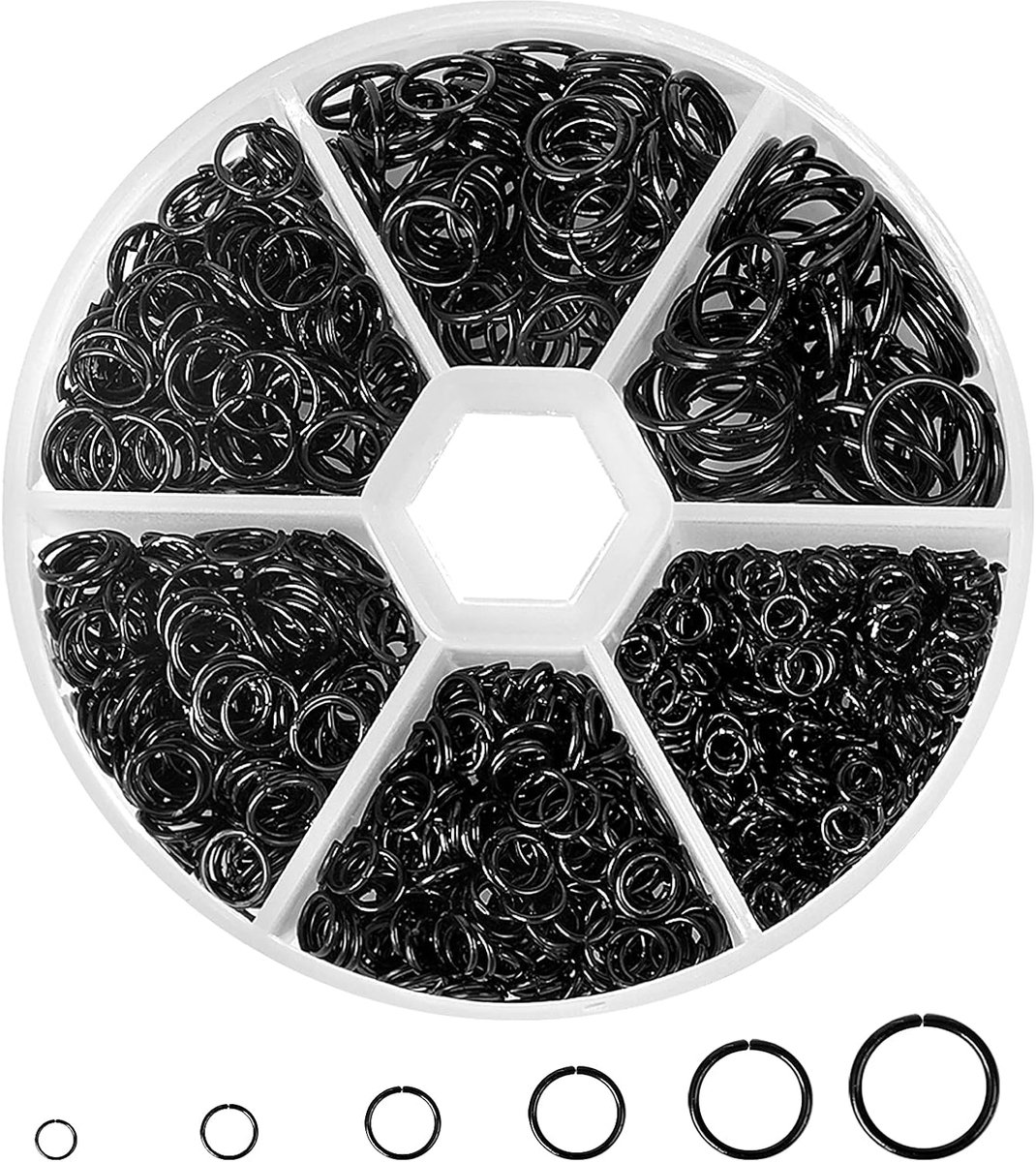 970 Pieces Jump Rings Connecting Ring 4mm-10mm Open Jump Rings Round Ring Connectors Spring Rings for Jewellery Open - ShopVlot