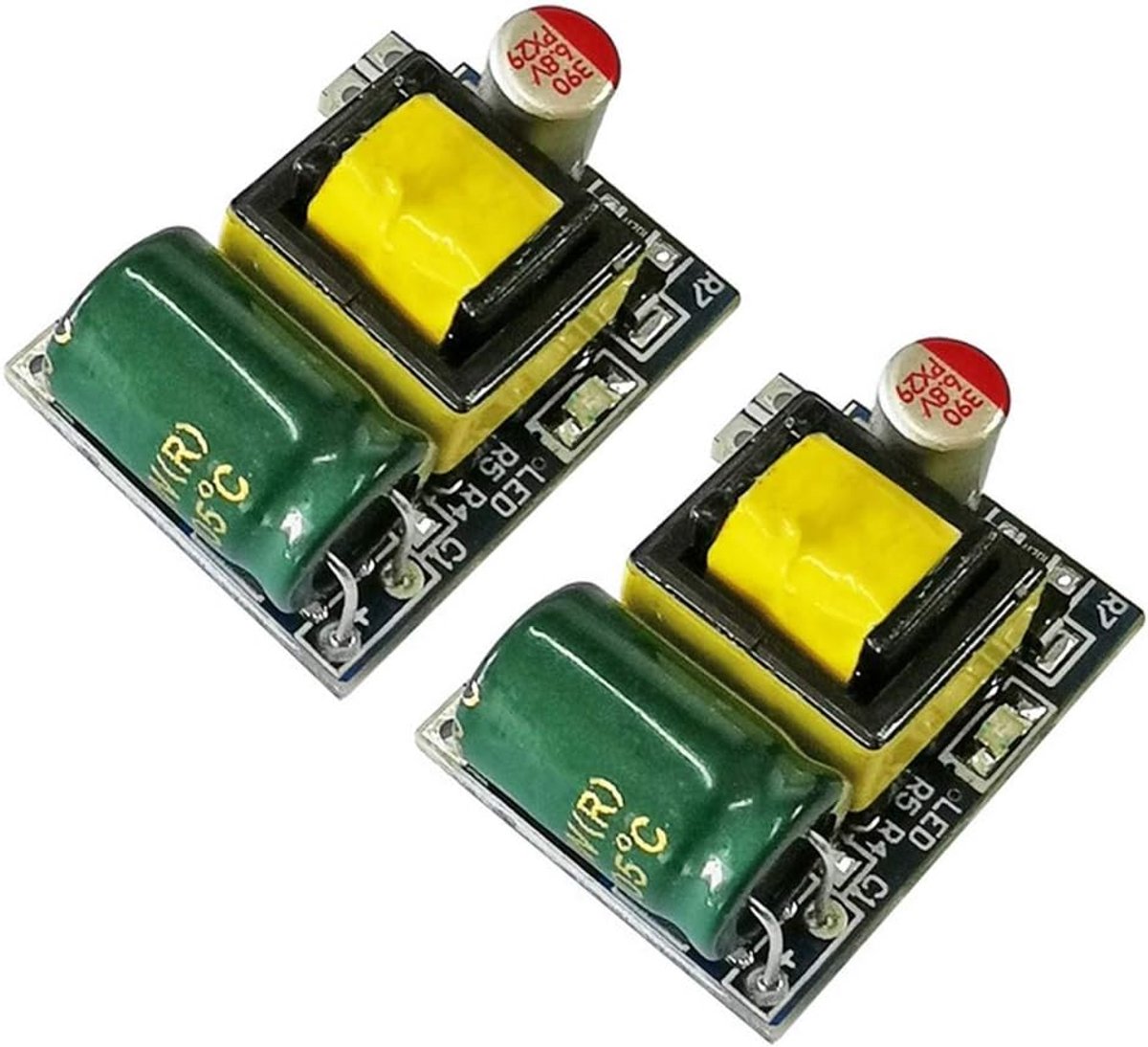 SnelShoppen - 2 Stuks AC DC Schakelvoeding Module, AC 220V naar DC 5V, Geïsoleerd, Compact, Betrouwbare Voedingsmodule voor Besturingssystemen en Micr