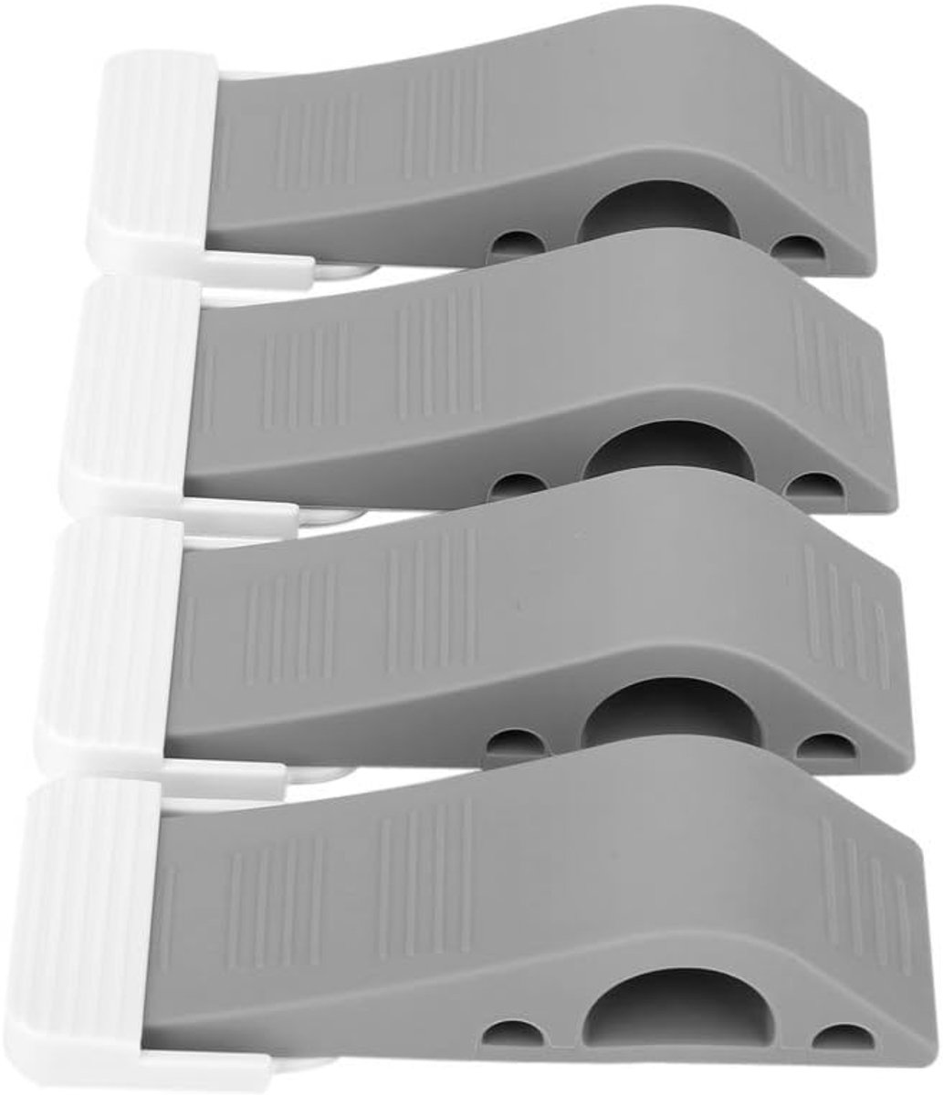 SnelShoppen - 4 Pack Deurstoppers TPR Rubber Wedge Stopper Voor Kinderen Baby Vinger Veiligheid Deurstoppers Thuis Kantoor Lichtgewicht Duurzaam