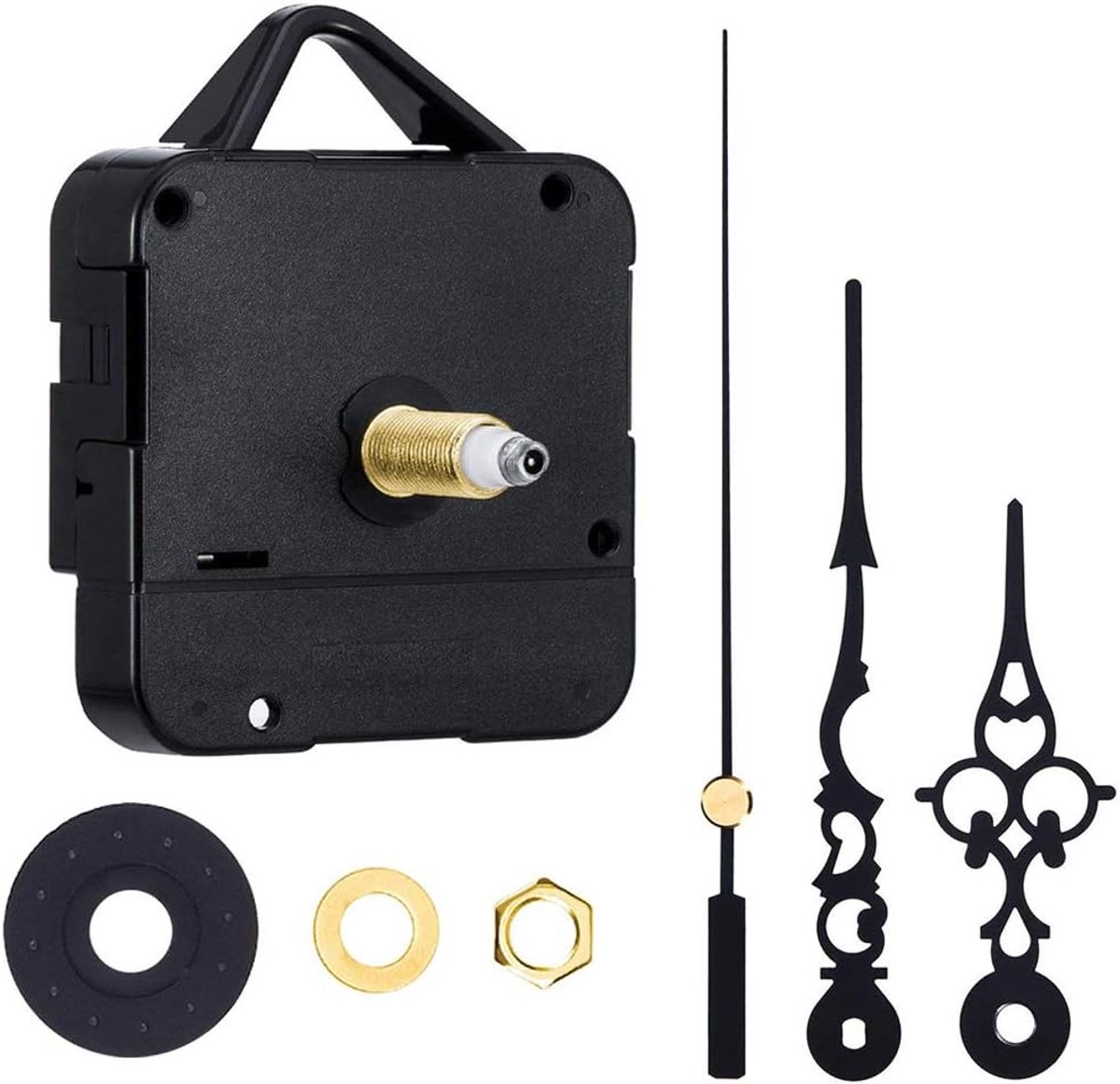 SnelShoppen - Klokmotor Beweging Wandklok Mechanisme DIY Reparatie Onderdelen Vervanging - Geschikt voor 6 mm Klokgezichten - Quartz Beweging - Alumin