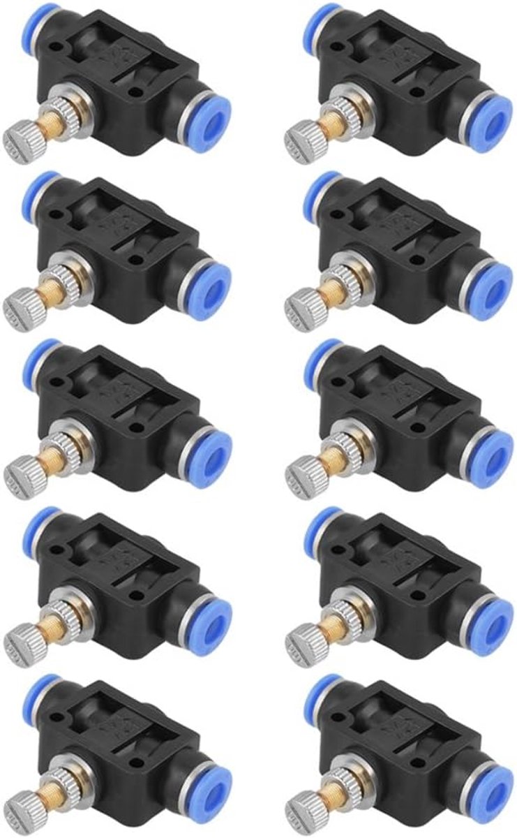 Gasventielen voor Slang 6mm - Pneumatische Snelkoppeling - Easy Installatie - Ideaal voor Perslucht - ShopVlot