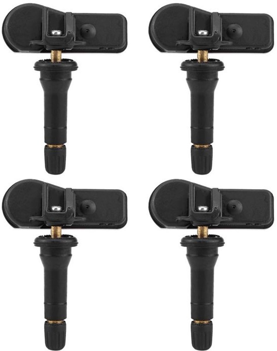 Set van 4 TPMS sensoren voor bandenspanning, geschikt voor 407009322R, ABS kunststof en metaal