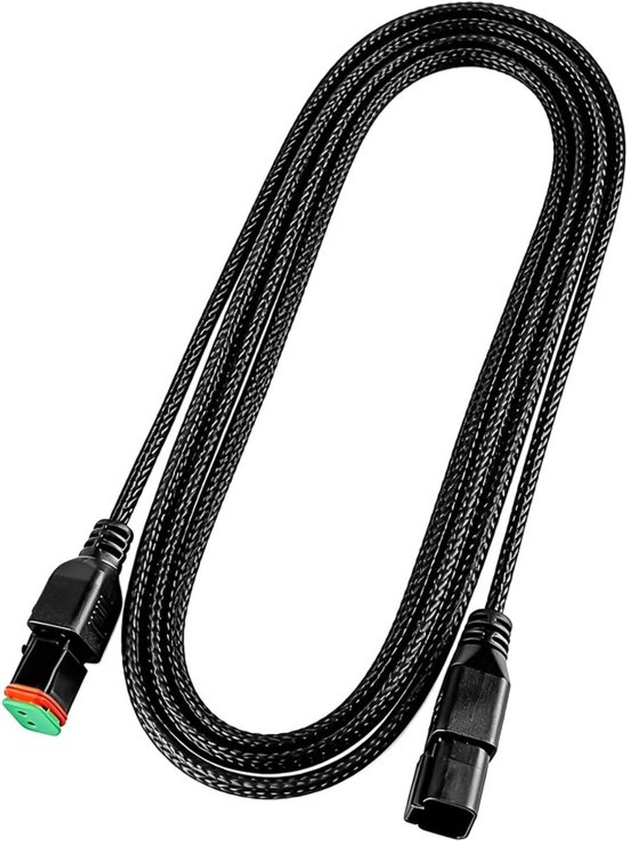 2-polige stekker- en busverlengkabel, 16 AWG, 3 m waterdichte verbinding voor offroad LED-strips, vrachtwagenlampen en accessoires