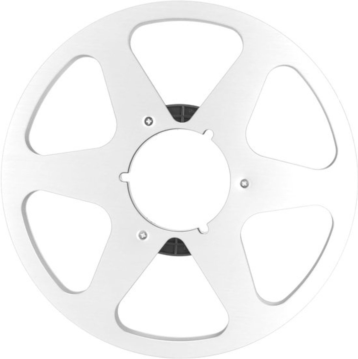 Ophaalspoel 10,5 Inch van Aluminium voor Geluidsopnames, 6 Windweerstandsgaten, Buigbestendig en Geschikt voor 1/4 Lege Tapespoel (Zilver)