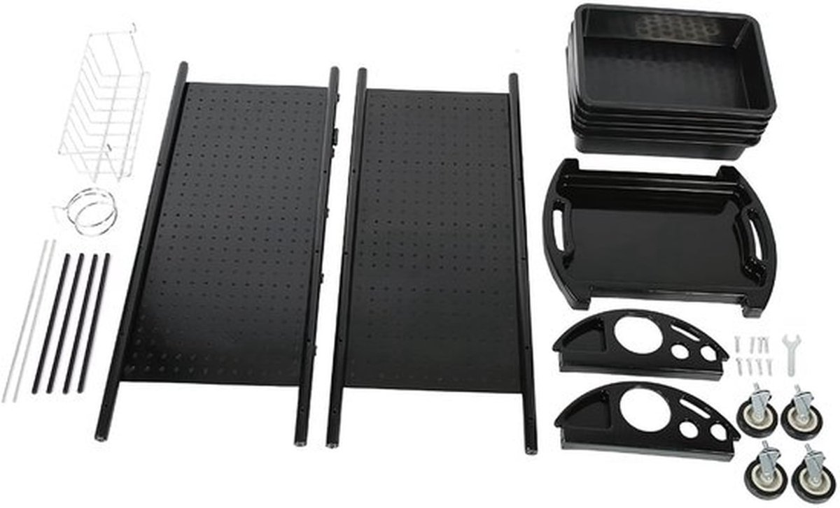 Kapsalonwagen Professionele Werkwagen - 5 Laden - 53 x 44 x 95 cm - Multifunctioneel - Organisatorische Oplossing - Zwart - Opbergwagen